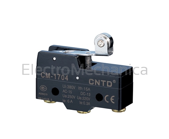 CM1704 | MICRO SW 15A - SHORT ROLLER LEVER | K - Field Switching